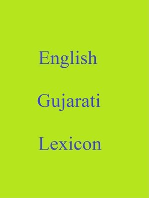 cover image of English Gujarati Lexicon